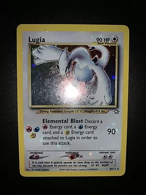 HOLO BLEED 2000 Pokemon Neo Genesis Lugia Holo 9/111 Rare Error • $165