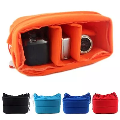 Photography Protective Camera Lens Cas Partition Padded Bag Camera Insert Bag • £10.79