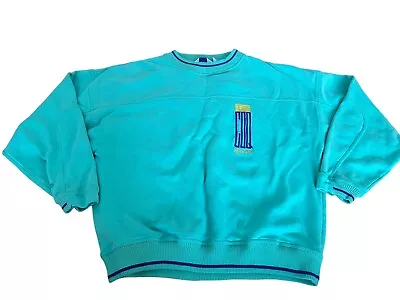 Vintage Le Coq Sportif Sweatshirt Jacket Women Large Blue Multicolor • £35.70