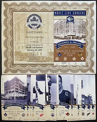 1998 Toronto Maple Leaf Gardens Final Season Tickets X31 Leafs Hockey Last Game • $675