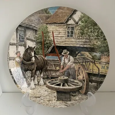 £4.99 • Buy Wedgwood Horse Plate The Wheelwright John L Chapman Life On The Farm Series