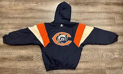 NFL Vintage Chicago Bears Starter Jacket Adult Small 1/4 Zip • $84