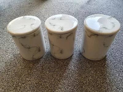 Marble Storage Jar With Lid Bonus Microwavable Container Set • £10