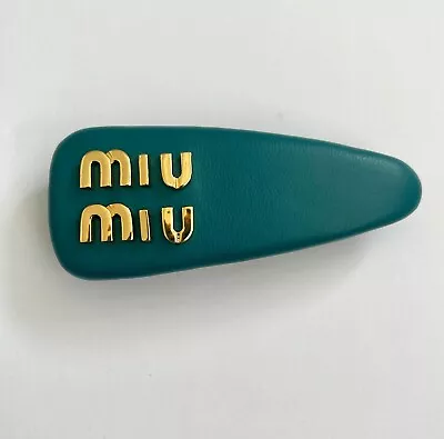 Miu Miu Logo Hair Clip. Authentic. Never Worn. Sold With Pouch And Bag. • £76