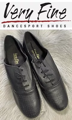 New DISPLAY Veryfine Men’s Latin Ballroom Black Lace Up Dance Shoes Retails $100 • $79.99