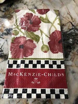 MacKenzie-Childs Poppy Dish Towel With Courtly Check. NIP • $14