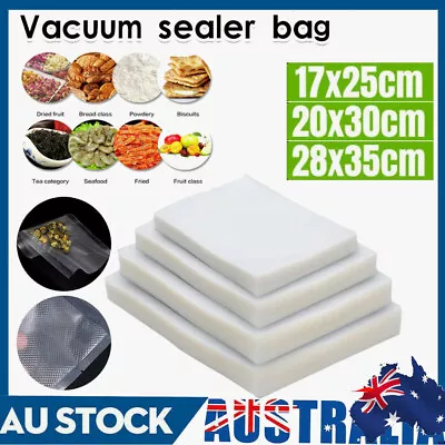 100-500 X Vacuum Sealed Bag Pack Roll Food Packaging Bag Food Storage 3 Size • $15.52