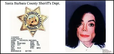 Mugshot -  Michael Jackson - Canvas Art Poster. Size: 12  X 24  • $24.99