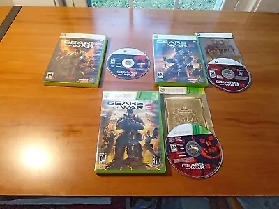 $21.99 • Buy Xbox 360 Gears Of War Trilogy 1 2 3 Bundle Lot *TESTED*