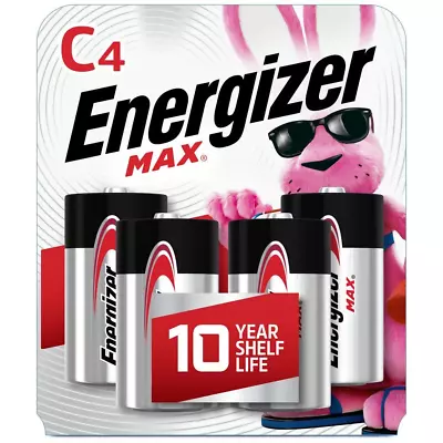 MAX C Batteries (4-Pack) C Cell Alkaline Batteries Longlasting Power Environme • $11.80