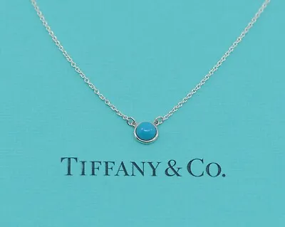 Tiffany & Co Elsa Peretti Turquoise Sterling Silver Necklace • $300