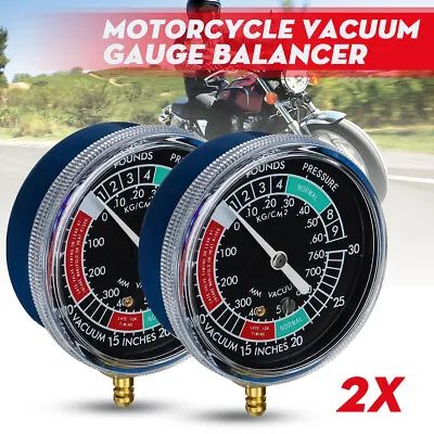 2 Motorcycle Carb Carburetor Fuel Vacuum Gauge Balancer Synchronizer Sync Tool • $18.33