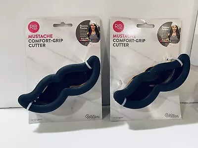 WILTON Comfort Grip Mustache Cookie Cutter 5  X 2  Nerdy Nummies NEW • $9.99