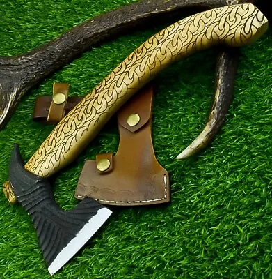 CUSTOM Handmade Carbon Steel Viking TOMAHAWK  HATCHET AXE  INTEGRAL AXE 5124 • $15.06