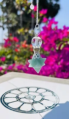 Green Aventurine Star Merkaba Crystal Pendulum  • £8