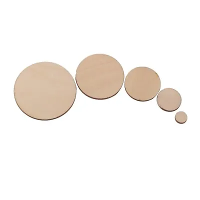 100x Circle 20mm MDF Wooden Shape Craft Tags Disc Decoration Card Making • £4.09
