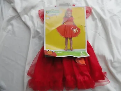Girls Elmo Costume Size 3T-4T Toddlers Red Elmo Halloween Costume • $13.99