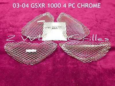 2003 Suzuki Gsxr 1000 Chrome Fairing Grills Screens Vents Mesh Grates • $49.98