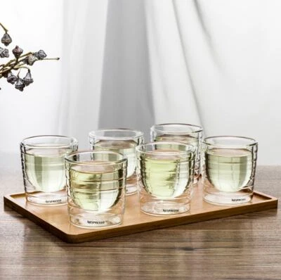 [6x] Nespresso Double Wall Coffee Cup Tea Mug Wine Sake Gin Vodka Glass 150ml  • $55.95