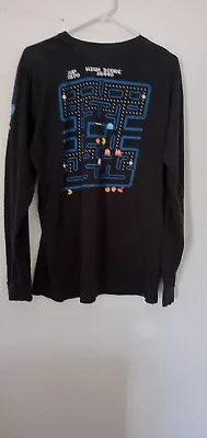 Pac-Man PacMan T Shirt Retro Video Game Graphic Size Mens LARGE Long Sleeve #353 • $9