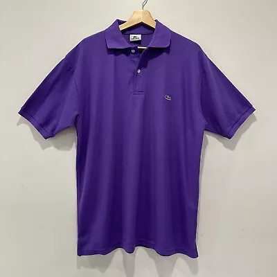 Lacoste Polo Men 6 (L) Purple Cotton Casual Activewear VGC • $34.95
