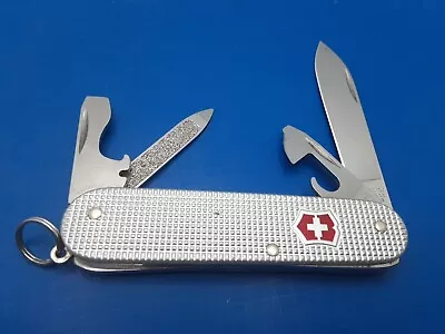 Victorinox Cadet Swiss Army Folding Pocket Knife 84mm Silver Alox • $29.99