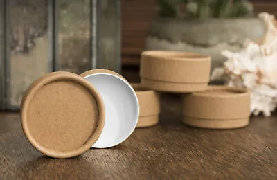 Cardboard Pots Jars Small Round Card Containers Cosmetics Balm Eco Biodegradable • £79.29