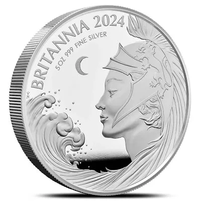 2024 5 Oz Proof British Silver Britannia Coin (Box CoA) • $639.79