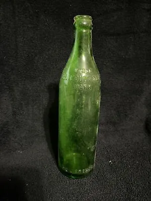 Antique Vintage 1800-1900s Clicquot Club Green Glass Soda Pop Bottle Eskimo • $5.95