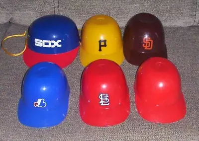 Lot Of 6 MLB Souvenir Mini Batting Helmets  Plastic Vintage • $9.99