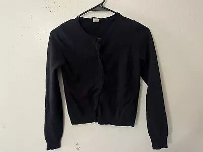 J Crew Cardigan Sweater Women's Size Small Black Wool Cashmere Blend • $15