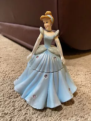 Vintage Disney Princess Cinderella Rhinestone Trinket Box Figurine F.A.B. NY • $98.77