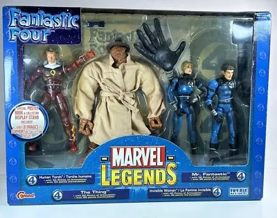 Vintage Marvel Legends Boxed Fantastic Four 4 Action Figure Set New Carded • £189