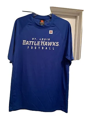 UFL XFL ST LOUIS BATTLEHAWKS Football Medium T-Shirt FREE SHIPPING Kurt Warner • $13.99