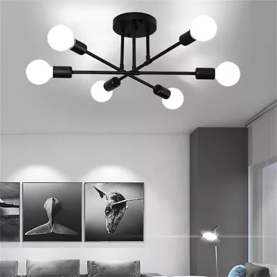 Modern LED Ceiling Light Sputnik Chandelier For Bedroom Dining Room Living Room • £18.61