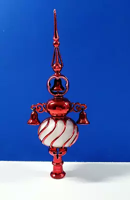 Vintage Bradford Carillon Spire Red Plastic Christmas Tree Topper • $28