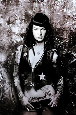 MODEL KAT Von D AS BETTIE PAGE POSTER Sexy SULTRY Tough Hot 20x30   • $17.08