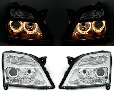 Clear Angel Eye Headlights Headlamps For Vauxhall Vectra C & Signum • $361