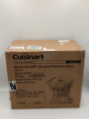 $59.99 • Buy Cuisinart 5 In 1 Griddler With Panini Press Full Grill Full Griddle