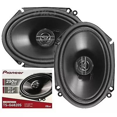 (2) Pioneer TS-G6820S | 6x8 Inch 250W 4 Ohm 2-Way Coaxial Car Audio Speakers • $43.90