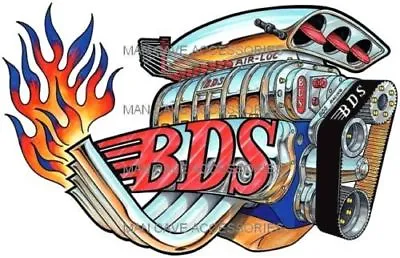 Flamed Blower Dragster Engine BDS Air-Loc Vinyl Decal Sticker 4293S • $4.99