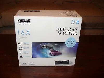 ASUS BW-16D1HT - Ultra-fast 16X Blu-ray Burner With M-DISC Support   NEW In Box! • $99.98