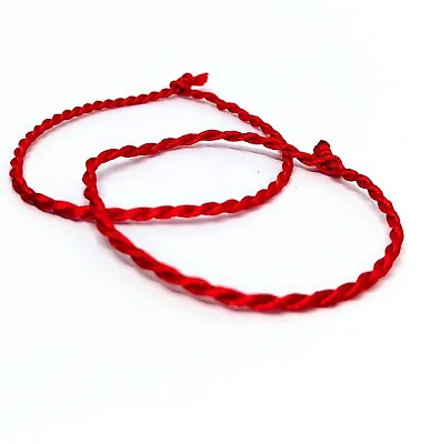 2pcs Bracelet Kaballah Red Black String Rope Braided Luck Couple Against Success • £2.29