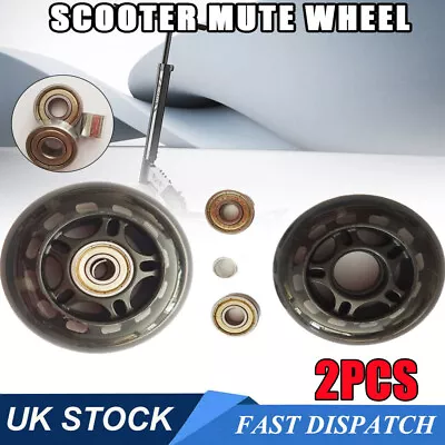 For MICRO MAXI SCOOTER REPLACEMENT REAR WHEELS - Incl Rubber Sealed Bearings- UK • £11.99