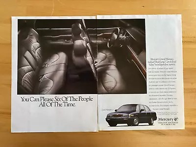 1996 Original Print 2 Page Ad Mercury Marquis LS YOU CAN PLEASE SIX PEOPLE • £4.01