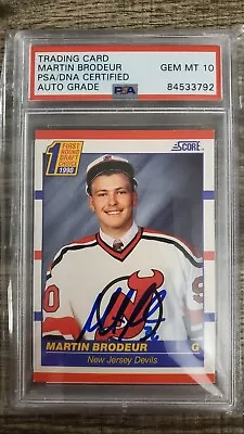 1990 Score Martin Brodeur Auto RC🔥 PSA 10!🔥 NJ Devils Legend And HOFer!🔥 • $179.99