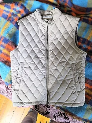 Zara Men’s Beige Puffer Vest Quilted PackableFull Zip Pockets Size S 36-38 Chest • $19