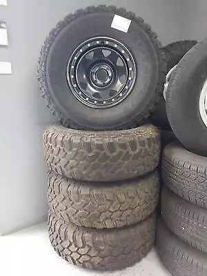 Nissan Navara D40 (mnt) Set Of Black Steel B Locker Rims & Tyres 285/75/r16 • $1500