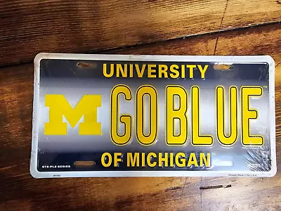 Michigan Wolverines  Go Blue  Embossed Metal License Plate Sign • $8.88