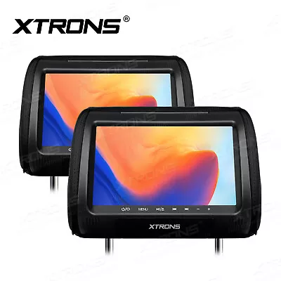 1 Pair 9  Car DVD Player Headrest Monitor Multimedia HDMI USB SD Touch Button • $306.99